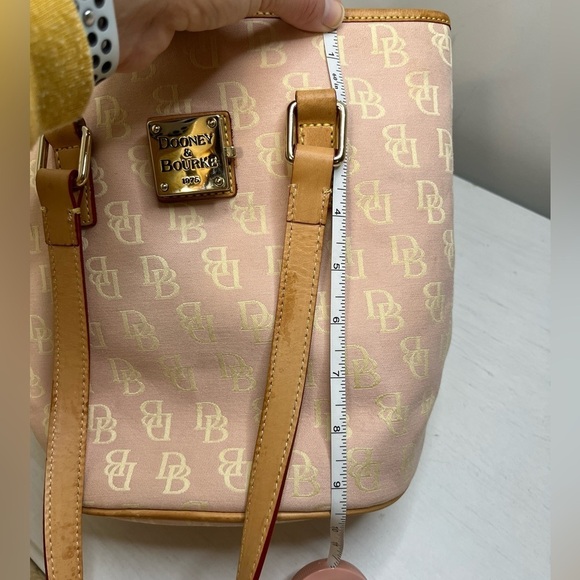 Dooney & Bourke Pink Classic Signature Monogram North South Bucket Bag - Picture 14 of 14